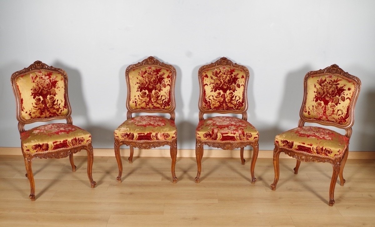 Regency-style Living Room: Sofa, Two Armchairs, Four Chairs-photo-5