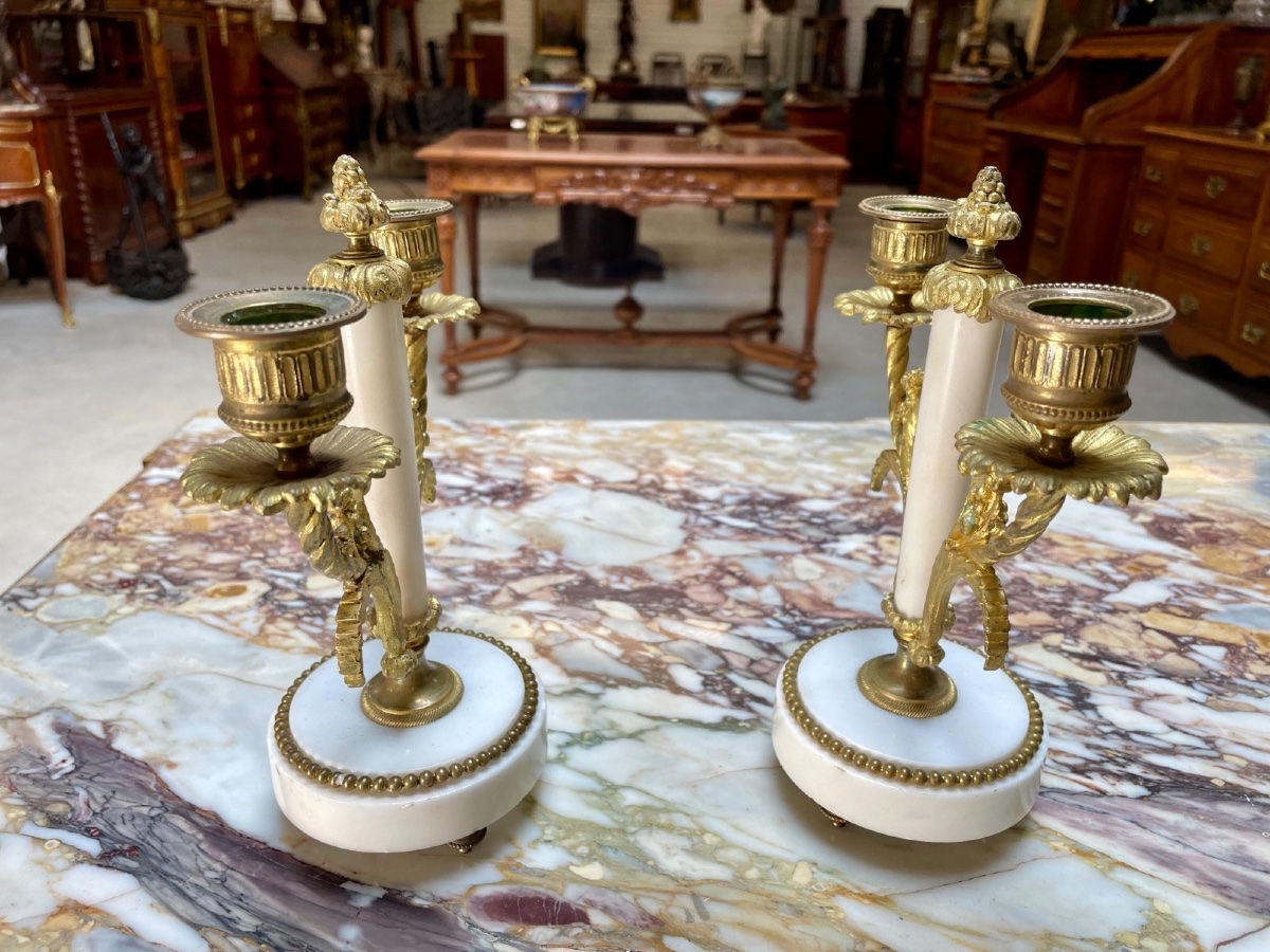 Pair Of Louis XVI Style Candelabra-photo-3