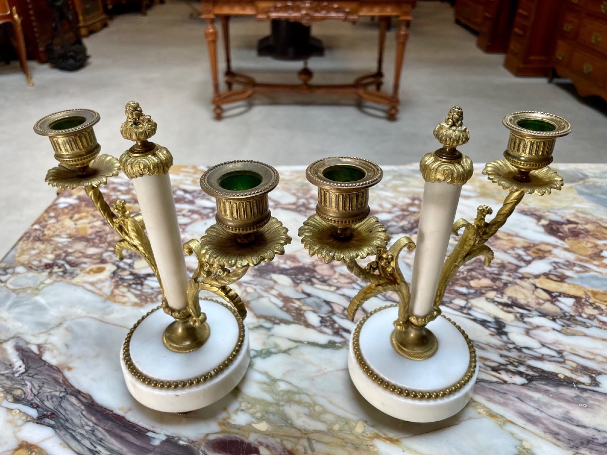 Pair Of Louis XVI Style Candelabra-photo-4