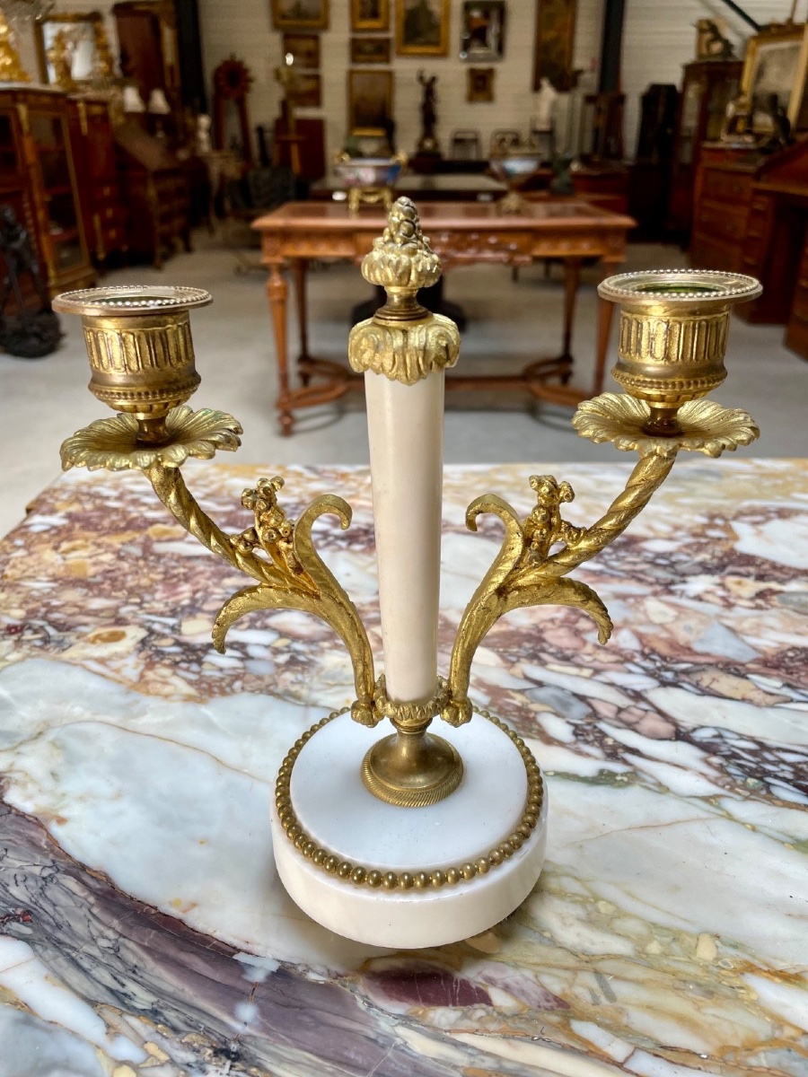 Pair Of Louis XVI Style Candelabra-photo-2