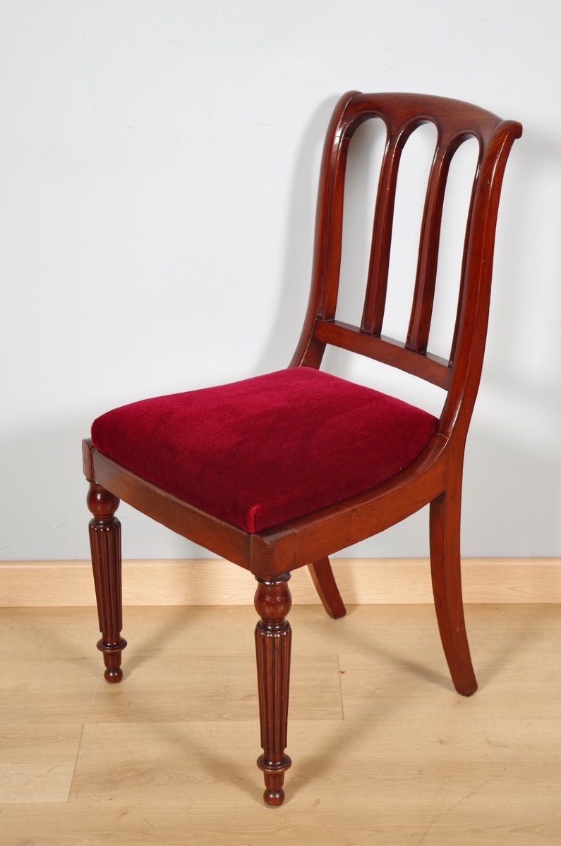 Paire de chaises Louis-Philippe en acajou – époque XIXe siècle-photo-4