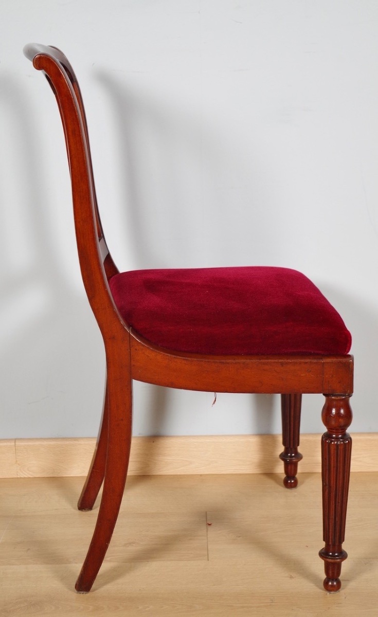 Paire de chaises Louis-Philippe en acajou – époque XIXe siècle-photo-2