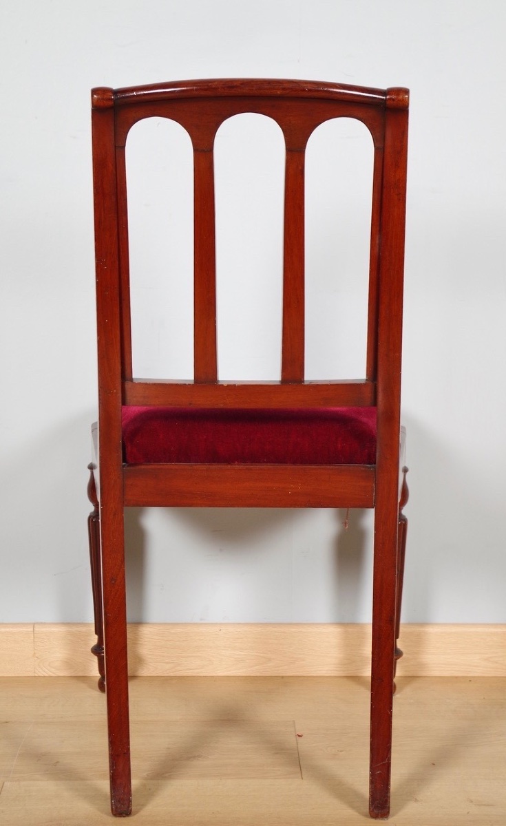 Paire de chaises Louis-Philippe en acajou – époque XIXe siècle-photo-3