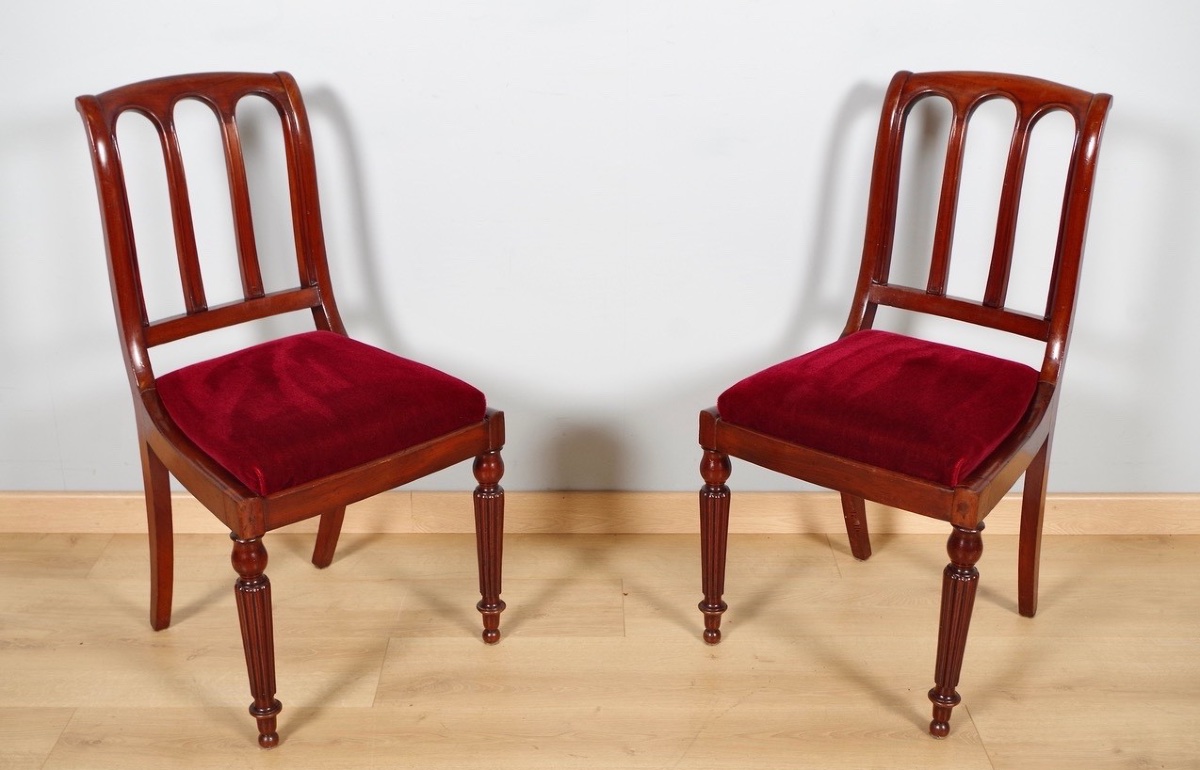 Paire de chaises Louis-Philippe en acajou – époque XIXe siècle