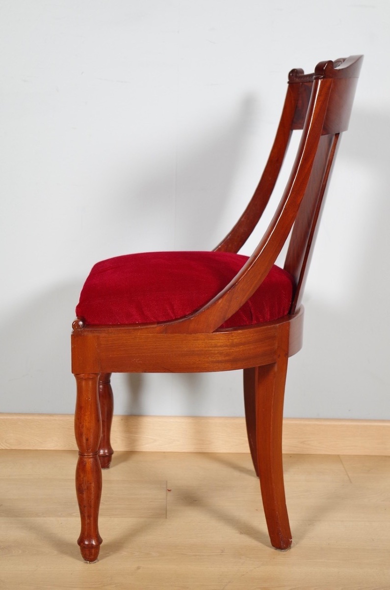 Pair Of Restoration Mahogany Chairs - 19th Century-photo-3