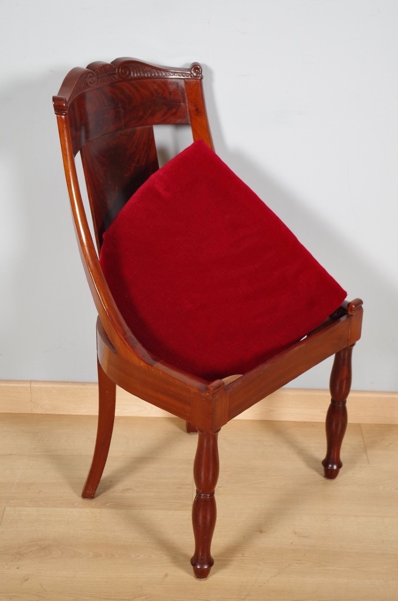 Pair Of Restoration Mahogany Chairs - 19th Century-photo-4