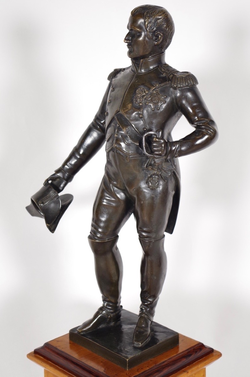 Statue Of Napoleon I In Patinated Bronze, Circa 1830-photo-3