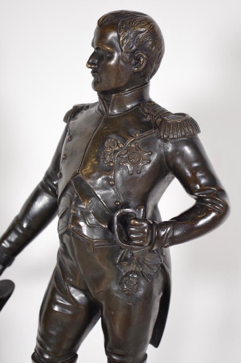 Statue Of Napoleon I In Patinated Bronze, Circa 1830-photo-4
