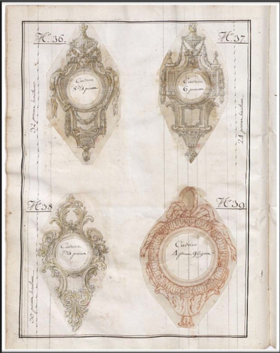 Cartel d'applique époque Louis XVI en bronze doré signé Warin, d'après Osmond-photo-8
