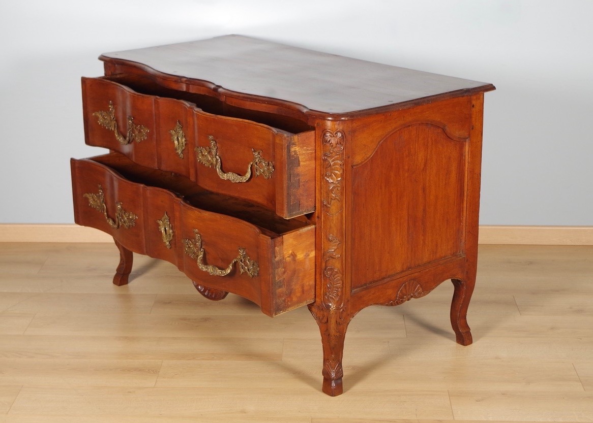 Regency-style Chest Of Drawers In Carved Walnut, Dauphiné, Circa 1720-photo-4