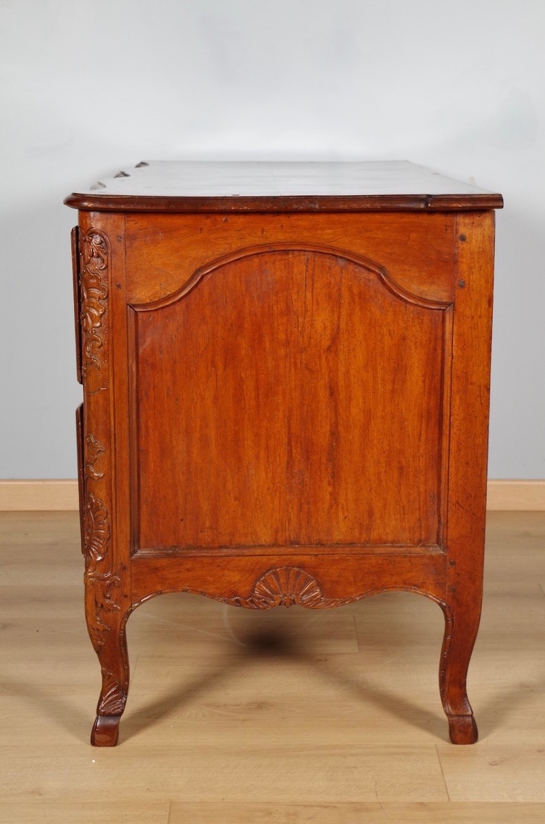 Regency-style Chest Of Drawers In Carved Walnut, Dauphiné, Circa 1720-photo-2