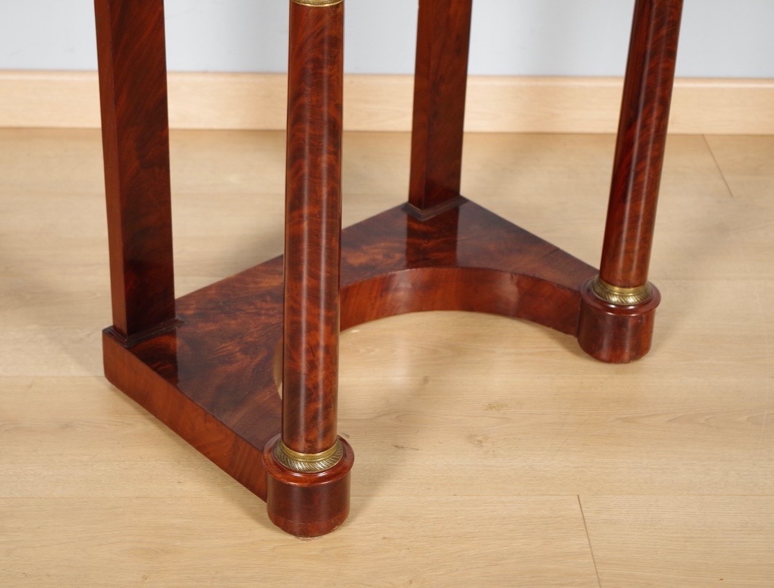 Empire-style Writing Desk In Burl Mahogany Veneer, Circa 1810-photo-5