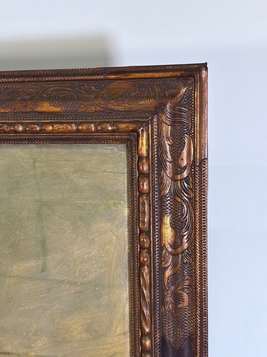 Barbaud-koch, Bouquet Of Flowers, Oil On Canvas, Signed, Gilded Frame-photo-5