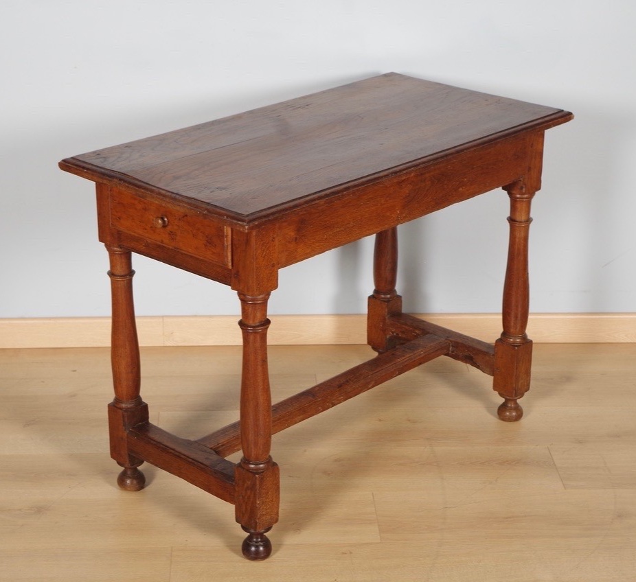 Louis XIII Writing Desk In Solid Oak, 17th Century-photo-2