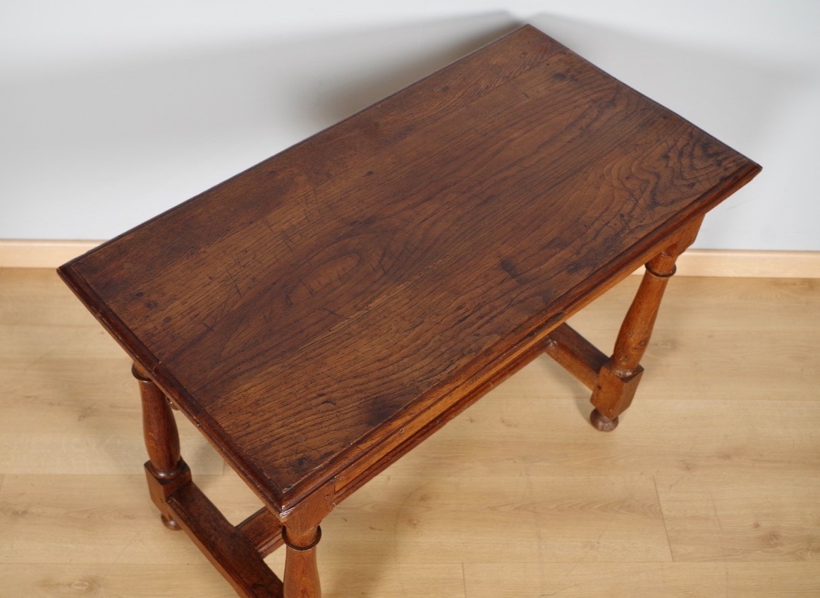 Louis XIII Writing Desk In Solid Oak, 17th Century-photo-3