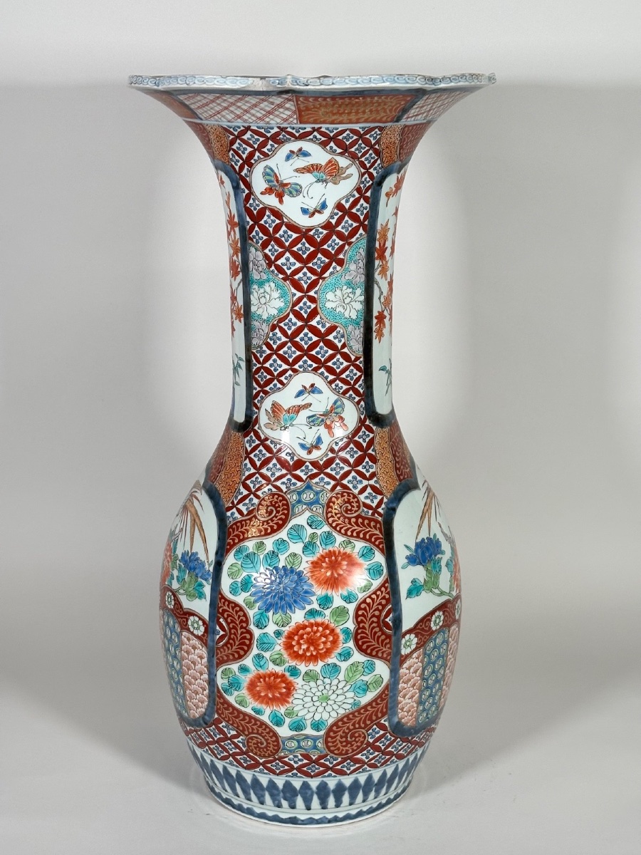 Large Japanese Vase Made Of Arita Porcelain With Imari Decoration, 19th Century-photo-4