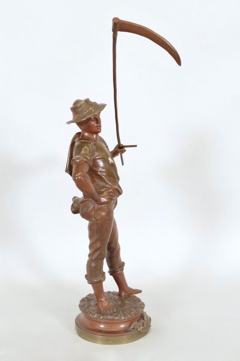 Bronze Sculpture Le Soir By Marcel Debut-photo-4
