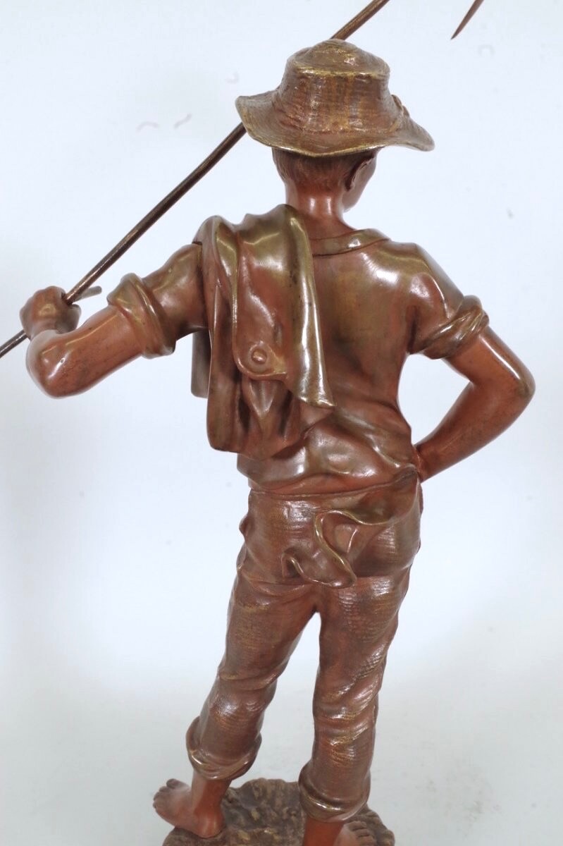 Bronze Sculpture Le Soir By Marcel Debut-photo-4