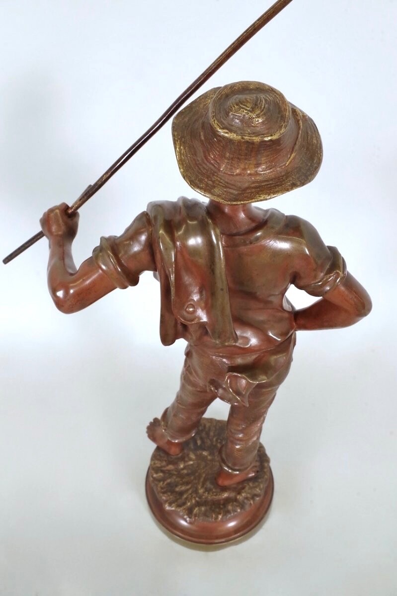 Bronze Sculpture Le Soir By Marcel Debut-photo-5