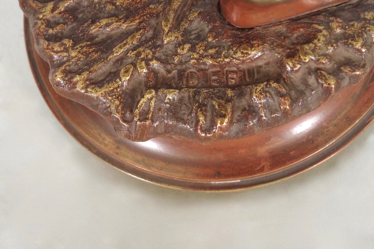 Bronze Sculpture Le Soir By Marcel Debut-photo-7