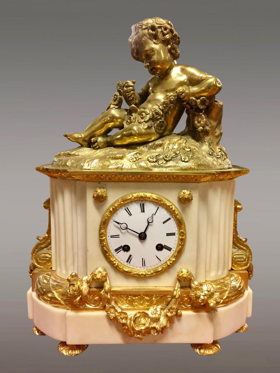 Pendulum Napoleon III Gilt Bronze