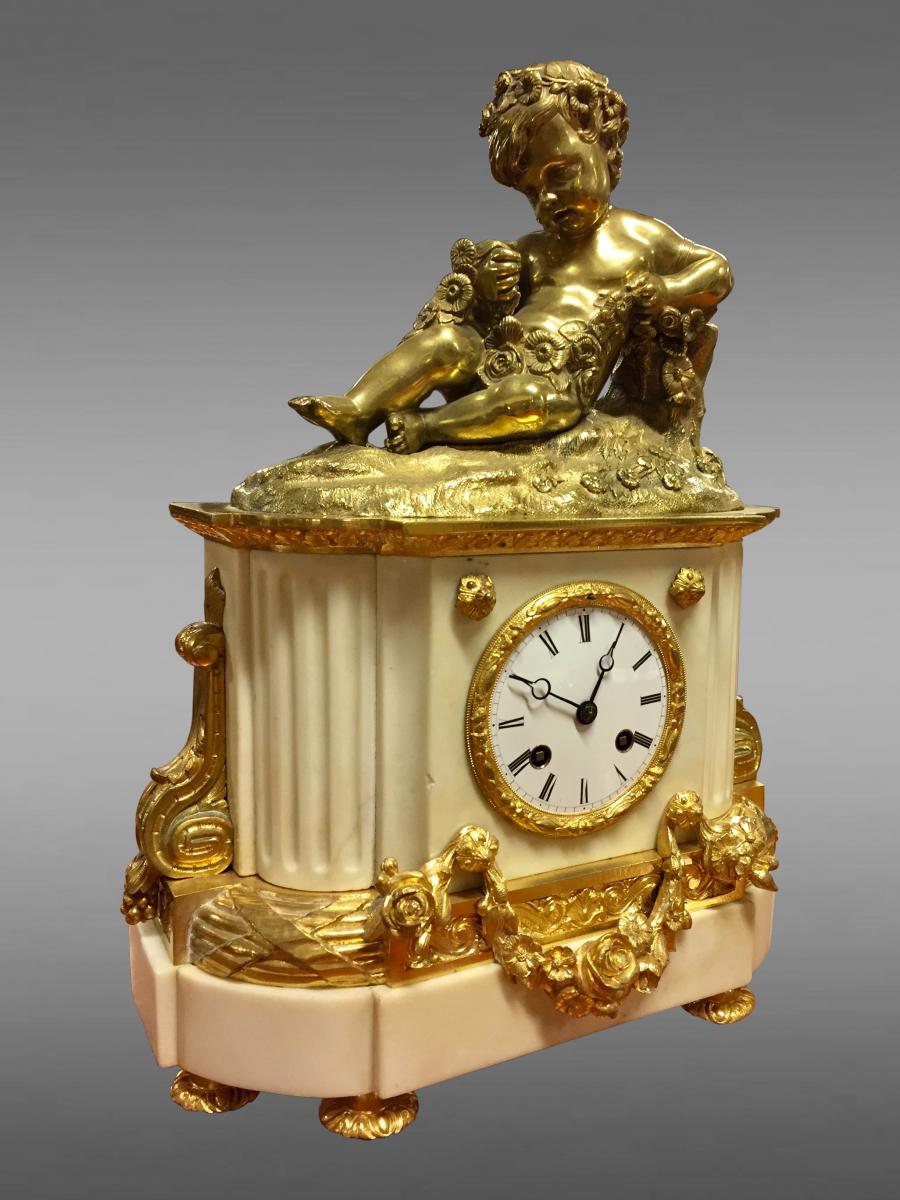 Pendulum Napoleon III Gilt Bronze-photo-2