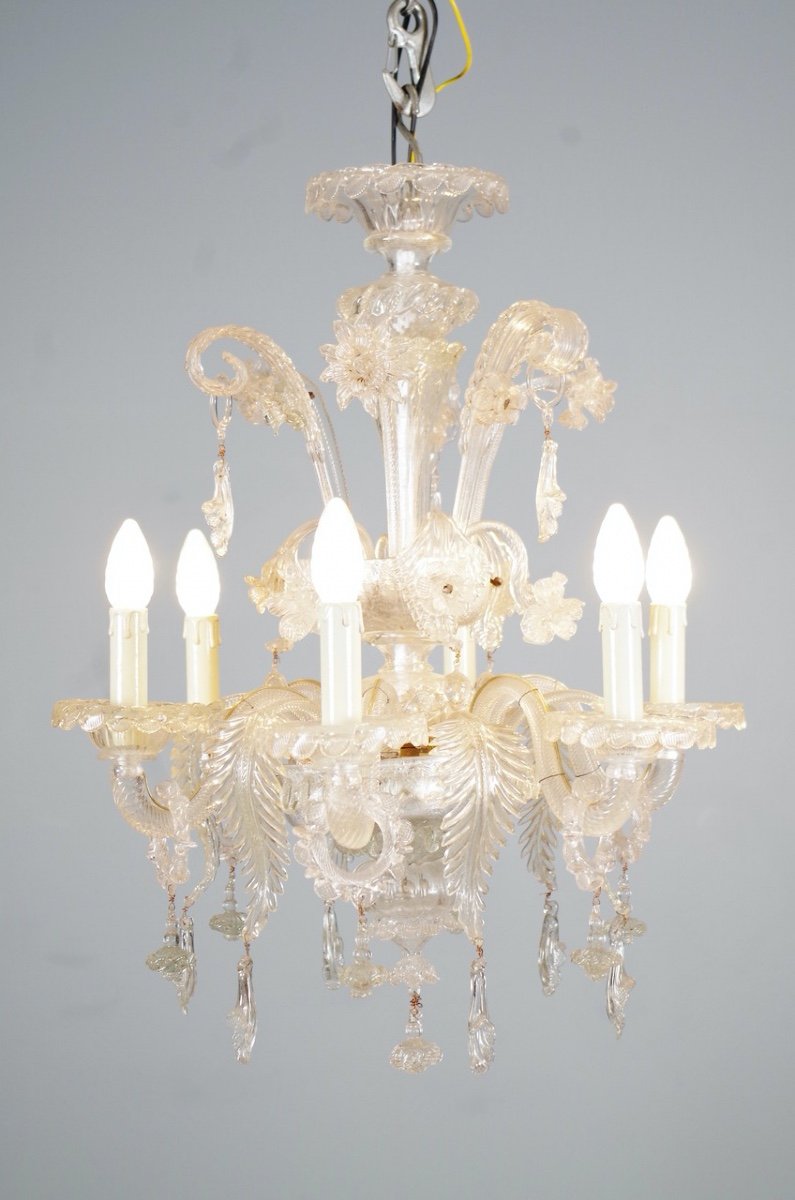Lustre en verre de Murano