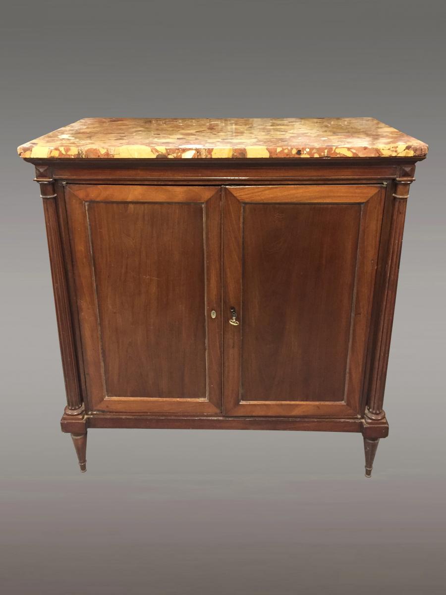 Commode à Portes époque Louis XVI Acajou