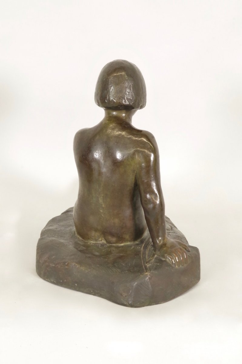 Bronze Diane Enfant Par E.Forestier -photo-1