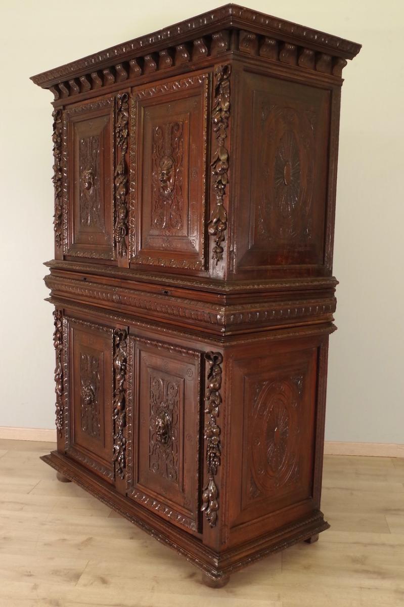 Walnut Renaissance Style Buffet-photo-1