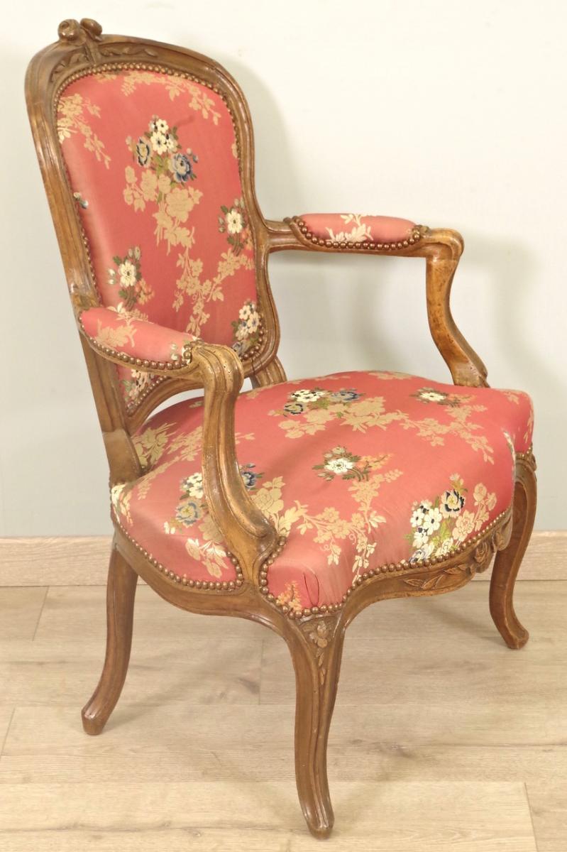 Fauteuil Cabriolet époque Louis XV -photo-3