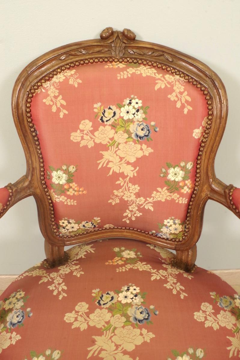 Fauteuil cabriolet époque Louis XV -photo-2