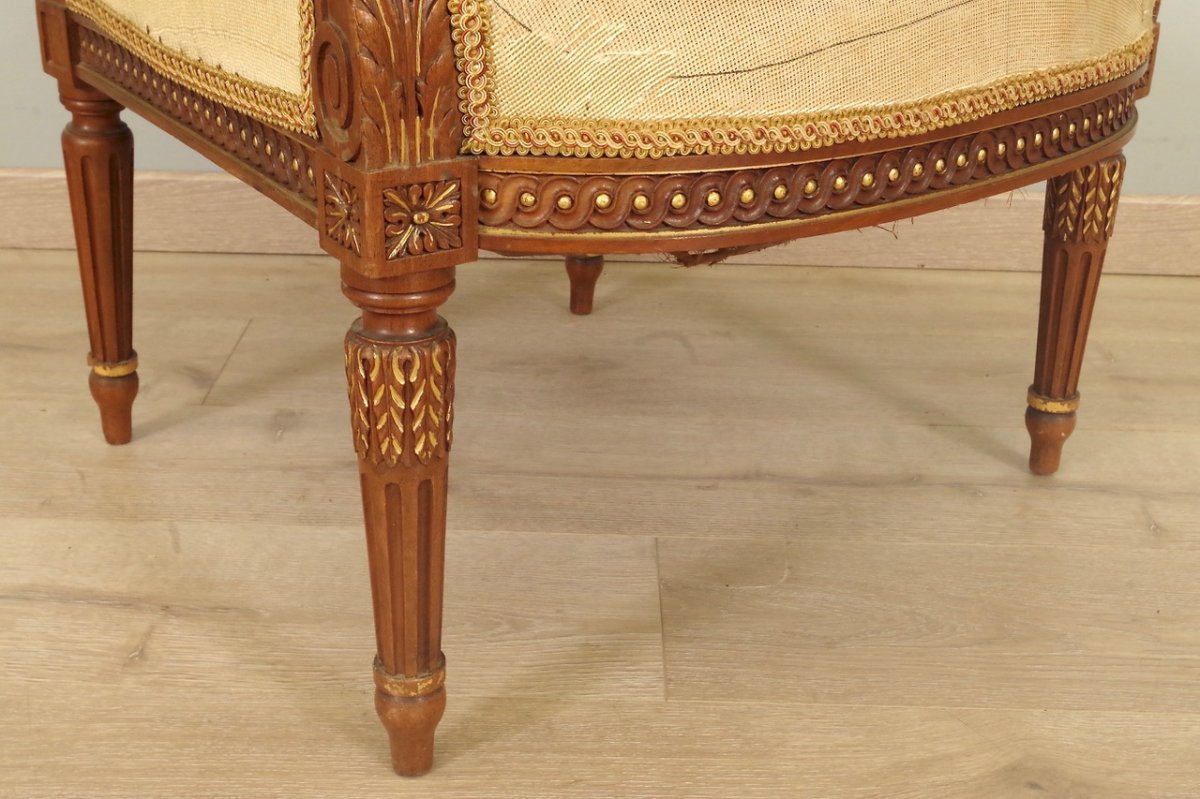 Quatre fauteuils style Louis XVI-photo-1