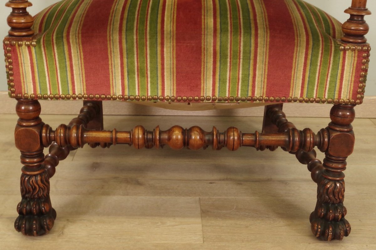 Paire De Fauteuils Style Louis XIII -photo-5