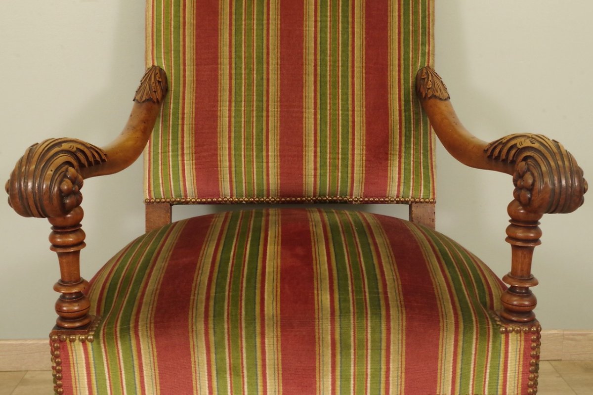 Pair Of Louis XIII Style Armchairs-photo-6