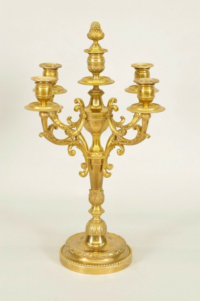 Pair Of Candelabra Louis XVI Style-photo-2