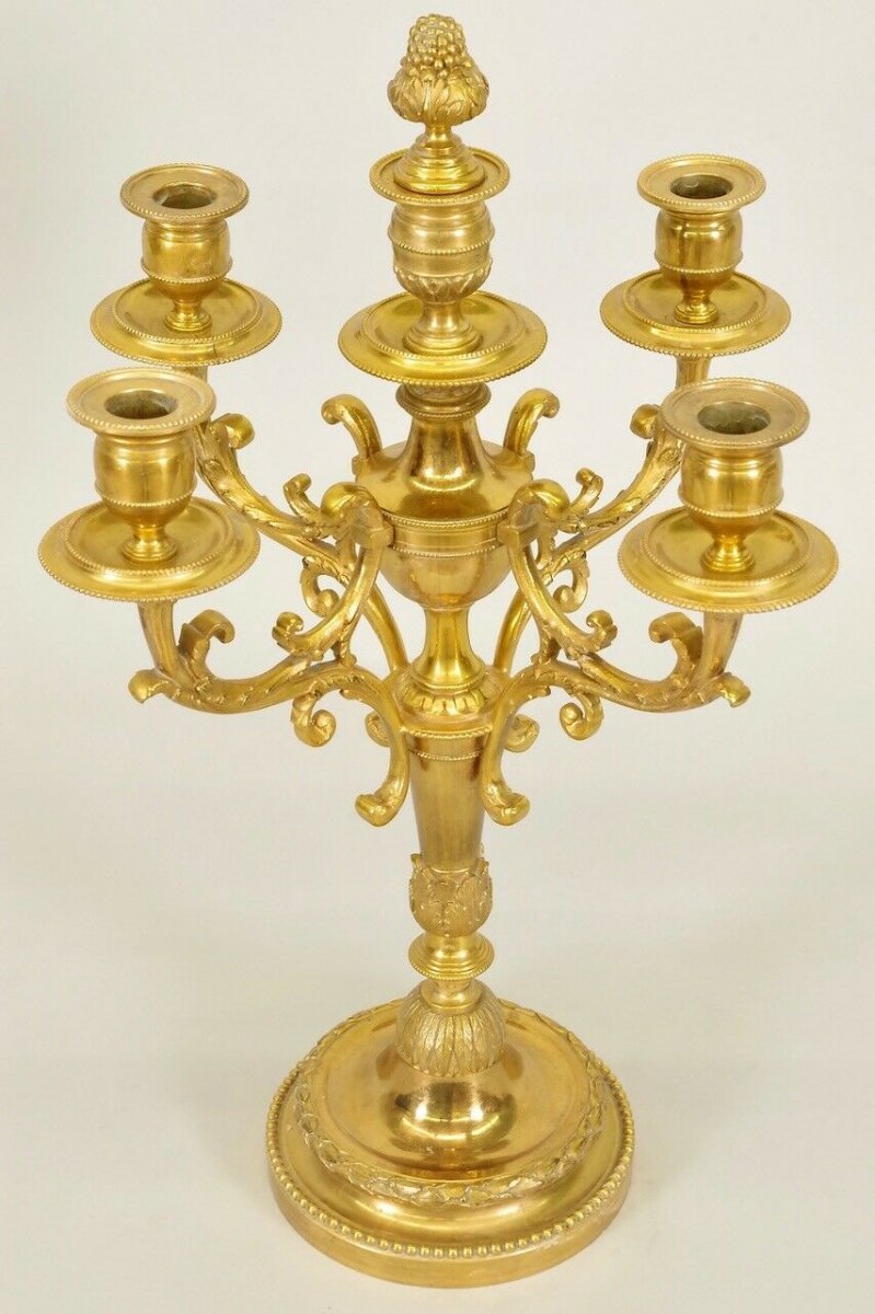 Pair Of Candelabra Louis XVI Style-photo-4