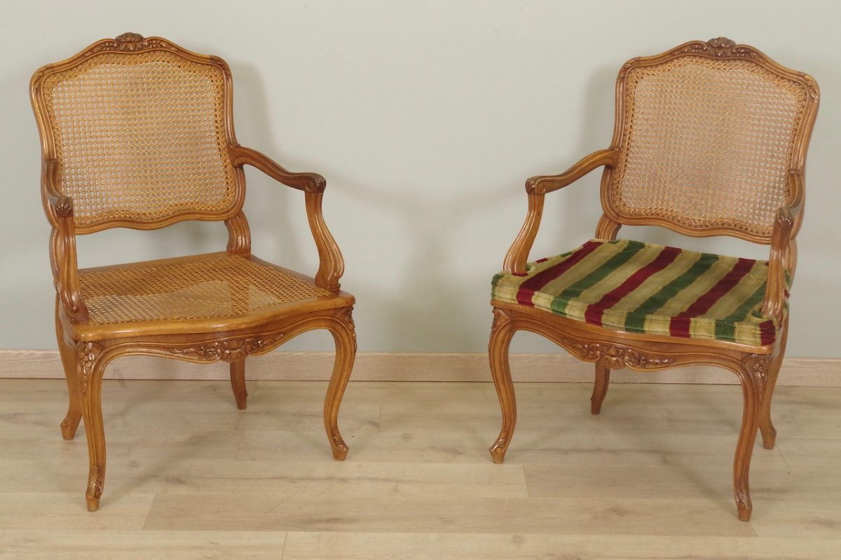 Pair Of Louis XV Style Armchairs-photo-2