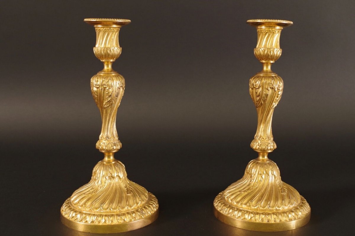 Pair Of Candlesticks Louis XVI Style-photo-4