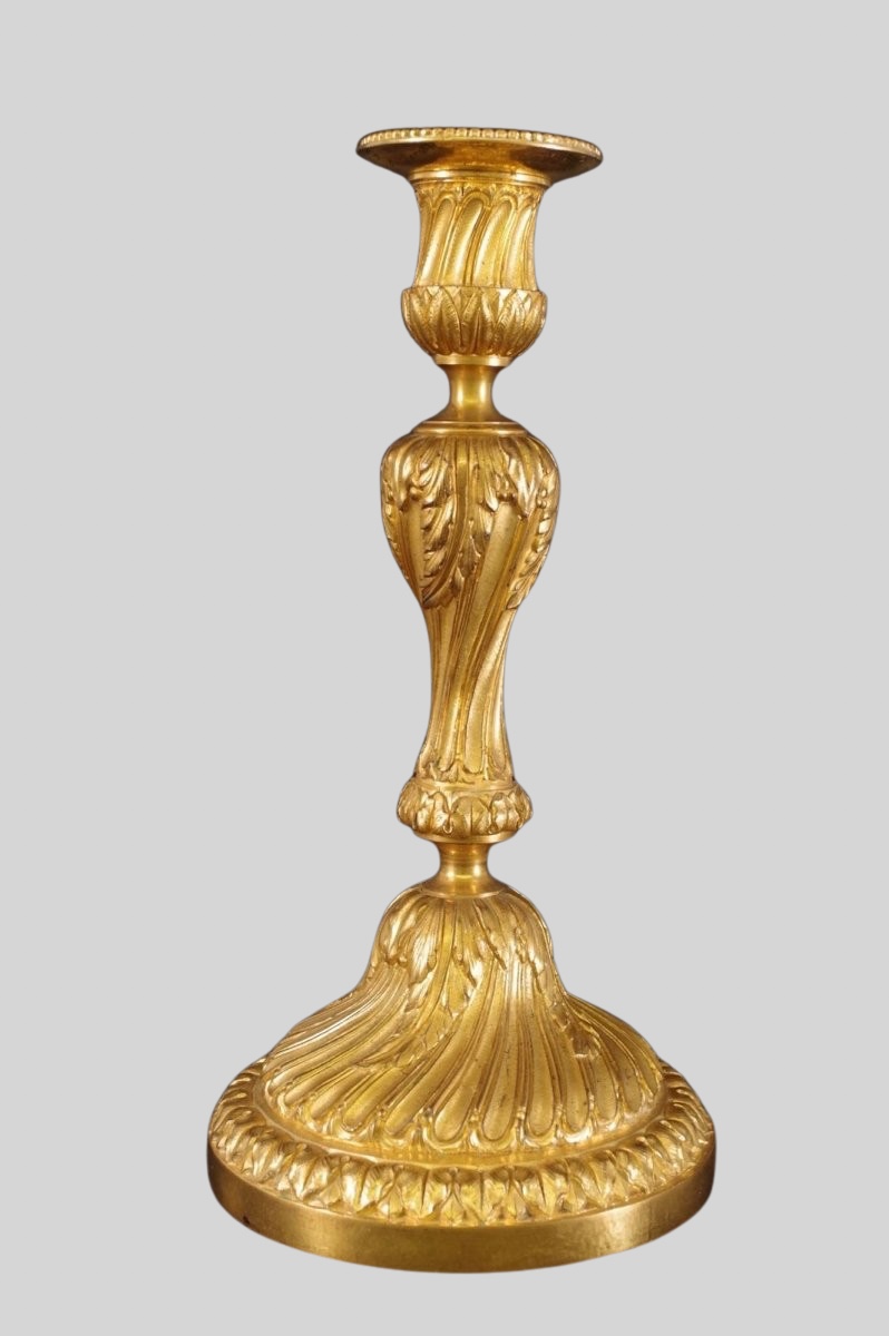 Paire de bougeoirs style Louis XVI-photo-3