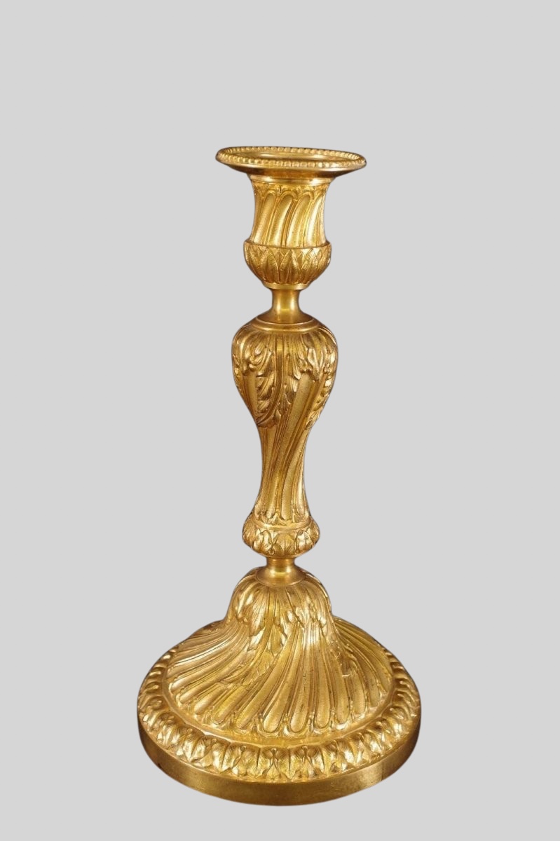 Paire de bougeoirs style Louis XVI-photo-4