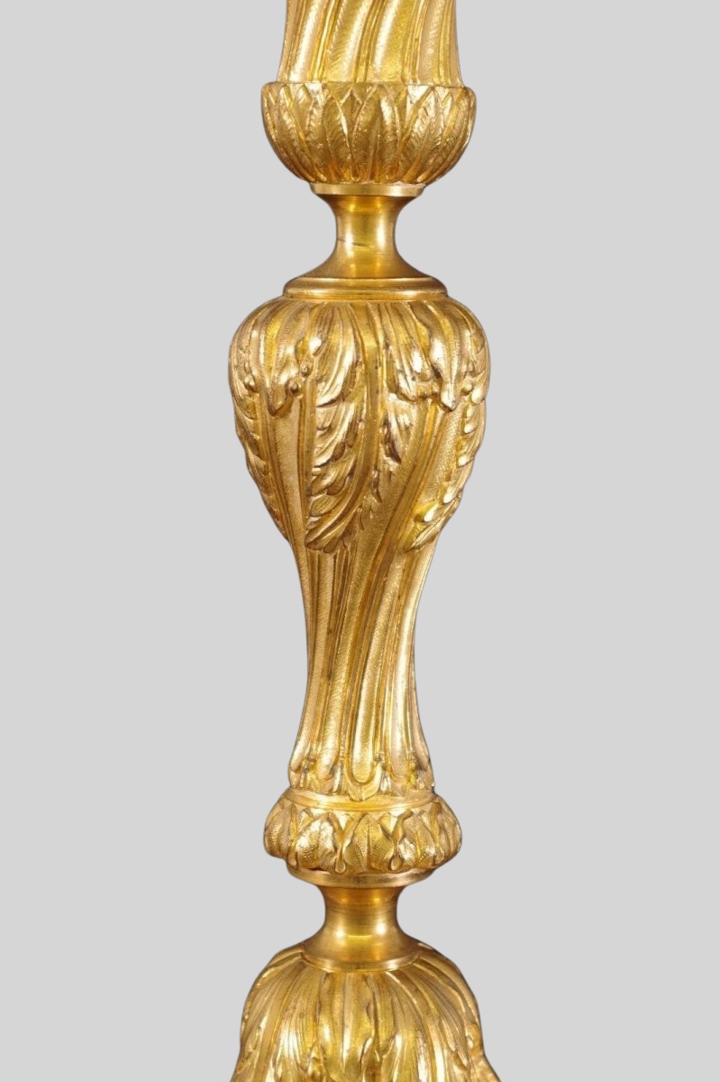 Paire de bougeoirs style Louis XVI-photo-3