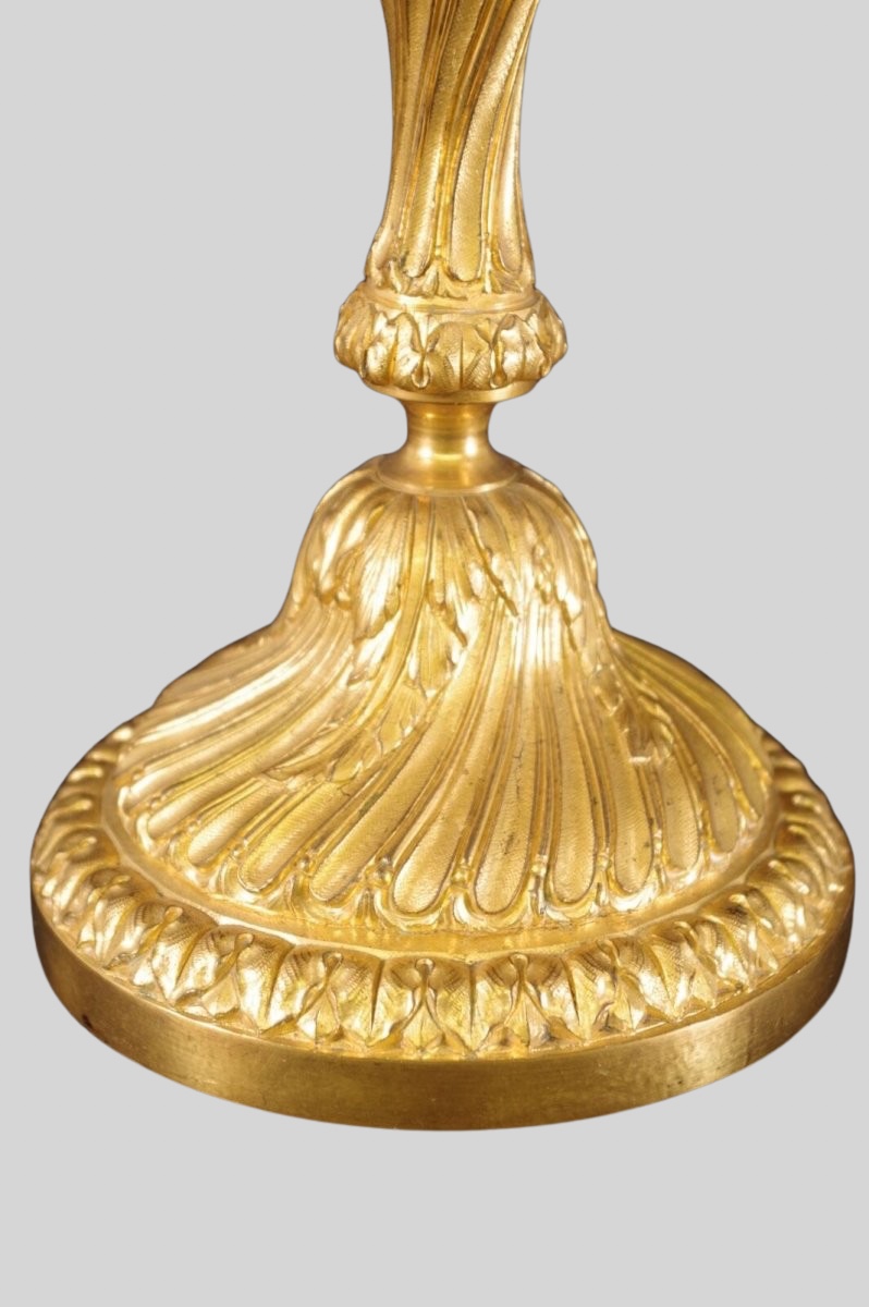 Paire de bougeoirs style Louis XVI-photo-4