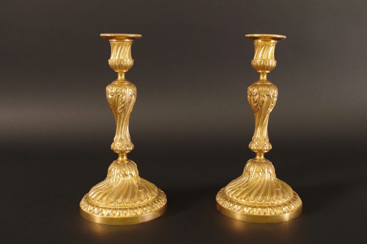 Pair Of Candlesticks Louis XVI Style