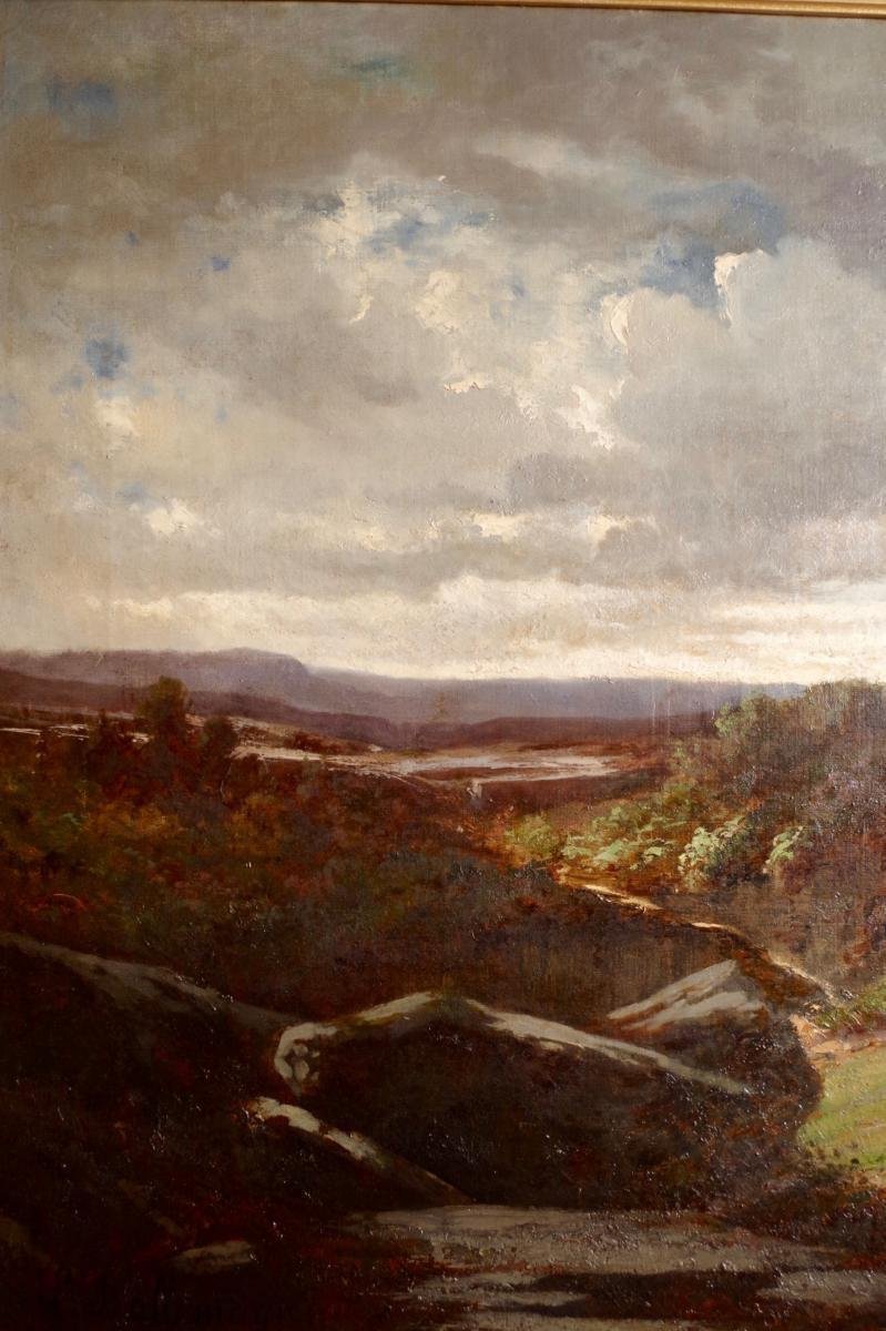 Paysage Par Léon Humbert Anthelme Dallemagne-photo-3