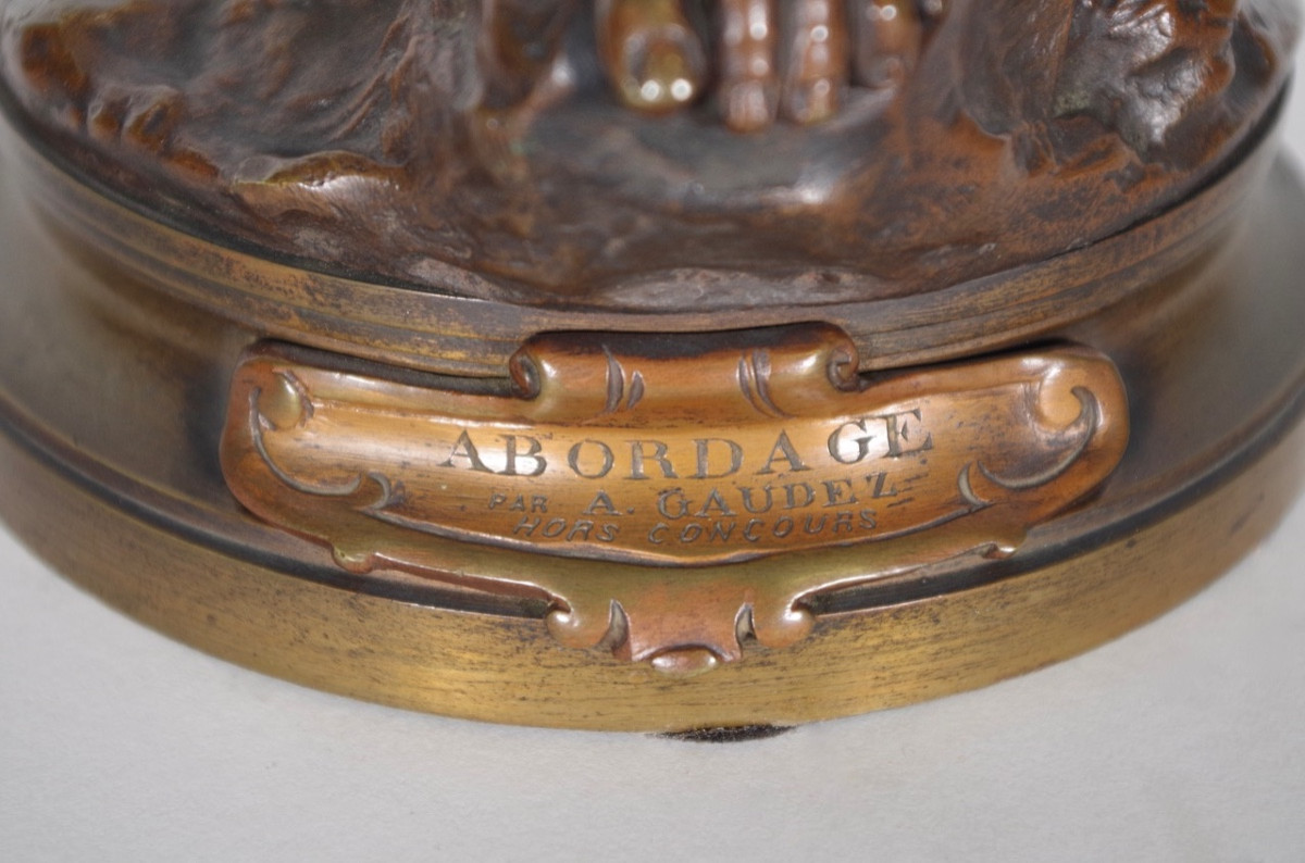 Bronze "Abordage" par A.GAUDEZ-photo-4