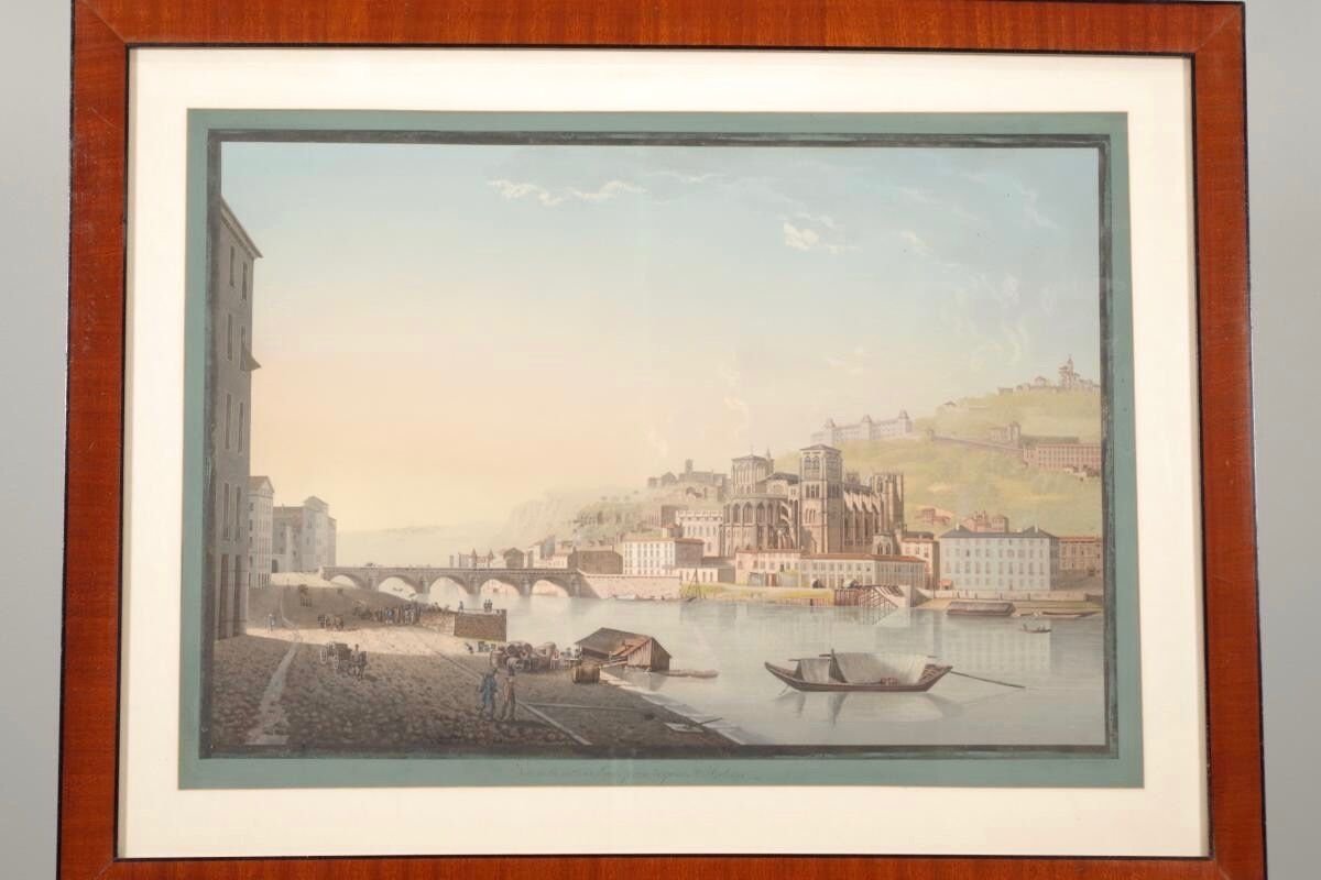 Vue De Lyon Par Johann Ludwig Bleuler