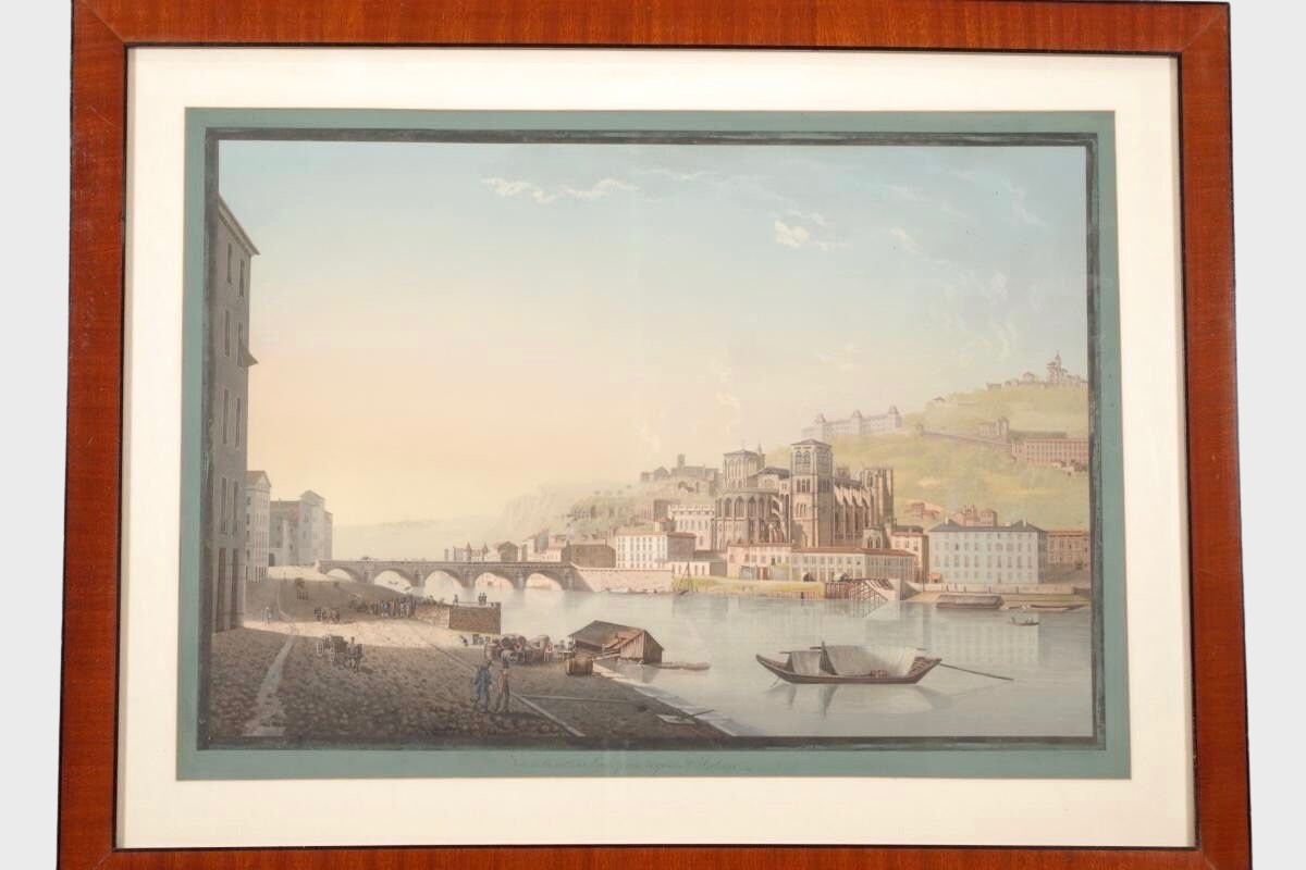 Vue de Lyon par Johann Ludwig Bleuler