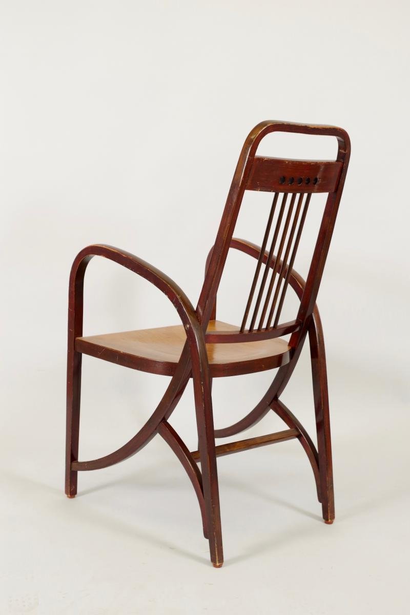 Joseph HOFFMANN (1878 - 1957) pour THONET : Paire de fauteuils -photo-3