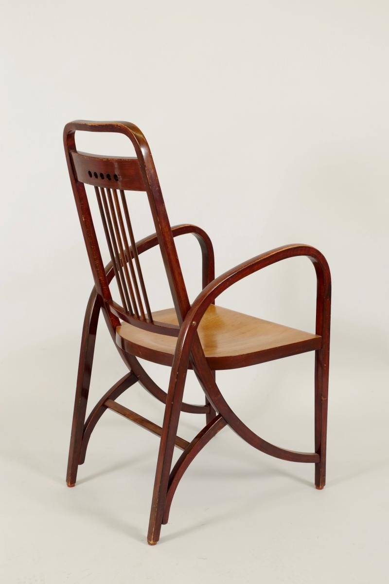 Joseph HOFFMANN (1878 - 1957) pour THONET : Paire de fauteuils -photo-5